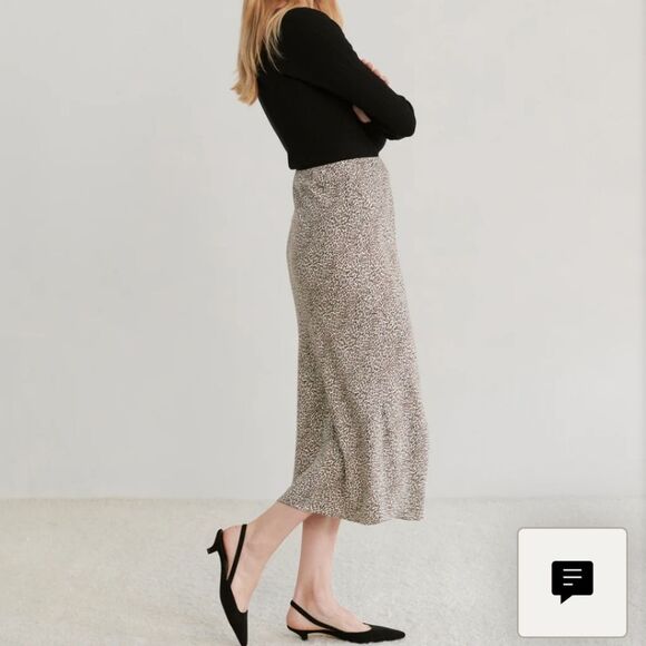 JENNI KAYNE leopard animal print midi slip skirt XL - Picture 9 of 10